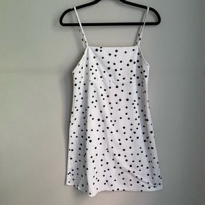 Zara Navy Blue Polka Dot Dress
